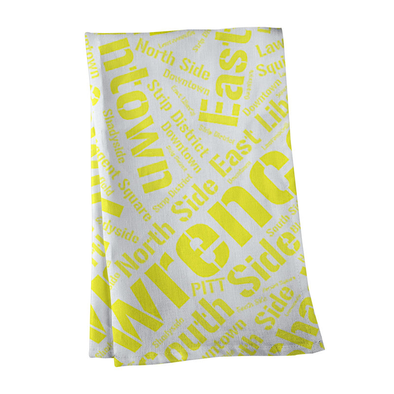 Cotton Tea Towel Kitchen Towel, Orange, Pittsburgh