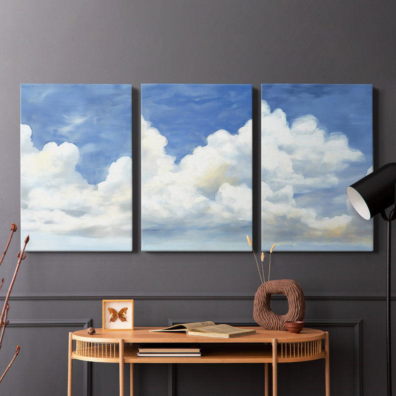 Lanscape Study Series VII - Ensemble de toiles tendues avec châssis Premium - Prêt à être accroché