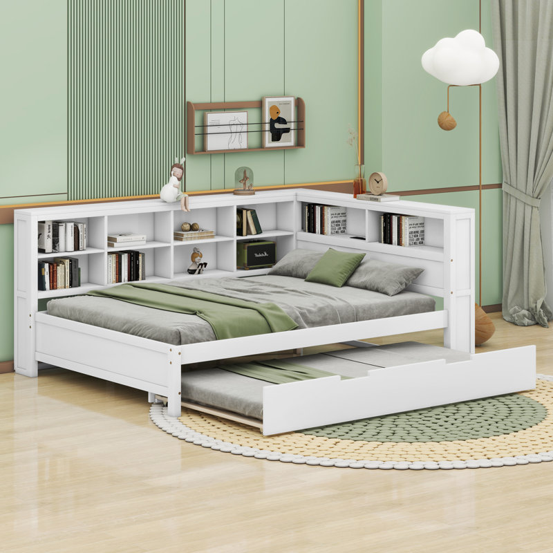 Lacustrine Platform Storage Bed, White
