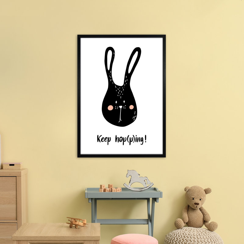 Bunny by Miniofmine - Print, Brown Framed, 88cm H x 64cm W x 3cm D