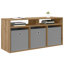 Unfinished TV Stand for TVs up to 42" with Fireplace Included-843836207-842465785