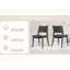 Chaises de salle à manger confortables et ergonomiques en cuir PU gris pour 2 personnes