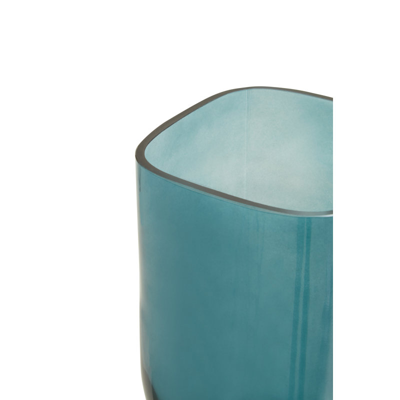 Emer Glass Table Vase, Blue, 24cm H x 10cm W x 10cm D