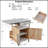 40.5" Outdoor Grill Cart With Stainless Steel Top, Solid Wood Outdoor Storage Cabinet With Drop Leaf, One Drawer, Towel Rack, Rolling Kitchen Cart With Lockable Wheels For Lawn Garden-466220357