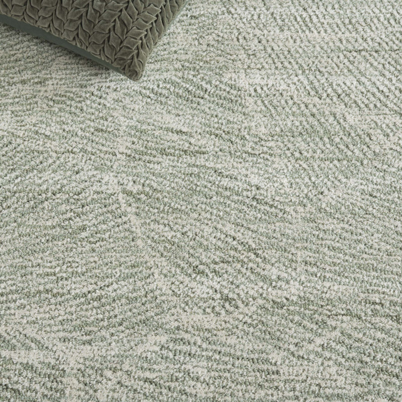 Judner Hand Tufted Wool Pile Abstract Rug, Rectangle 4' x 6'
