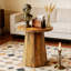 Table basse en bois, petite table de bout, table d'appoint, table de lecture ronde pour la maison et le bureau