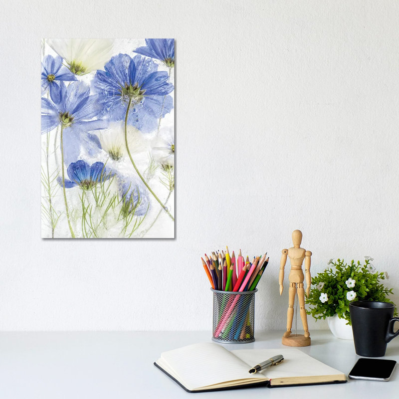 Cosmos Blue by Mandy Disher - Wrapped Canvas Painting, 20.32 cm H x 30.48 cm W