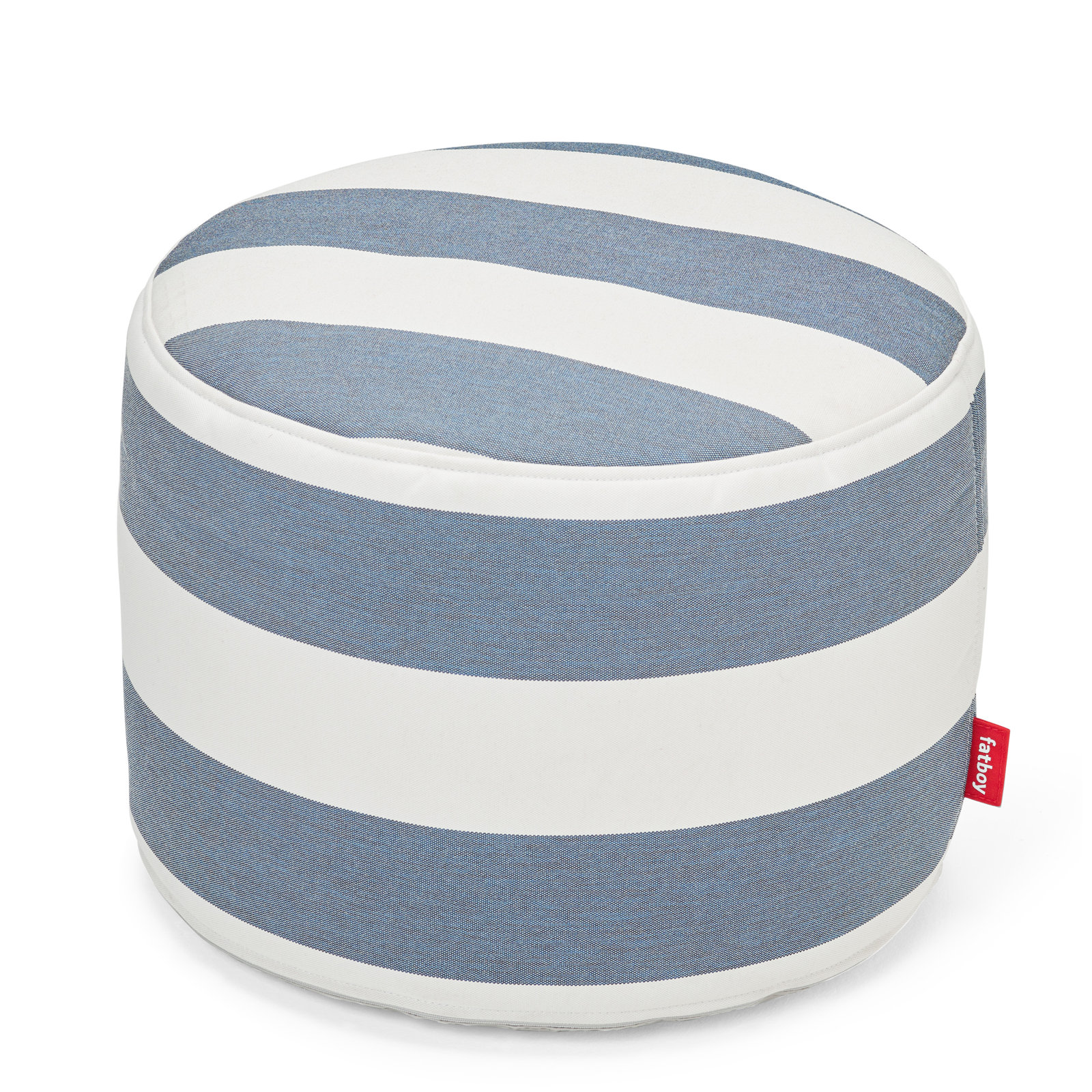 Fatboy Point Sunbrella® Patio Pouffe, Stripe Ocean Blue