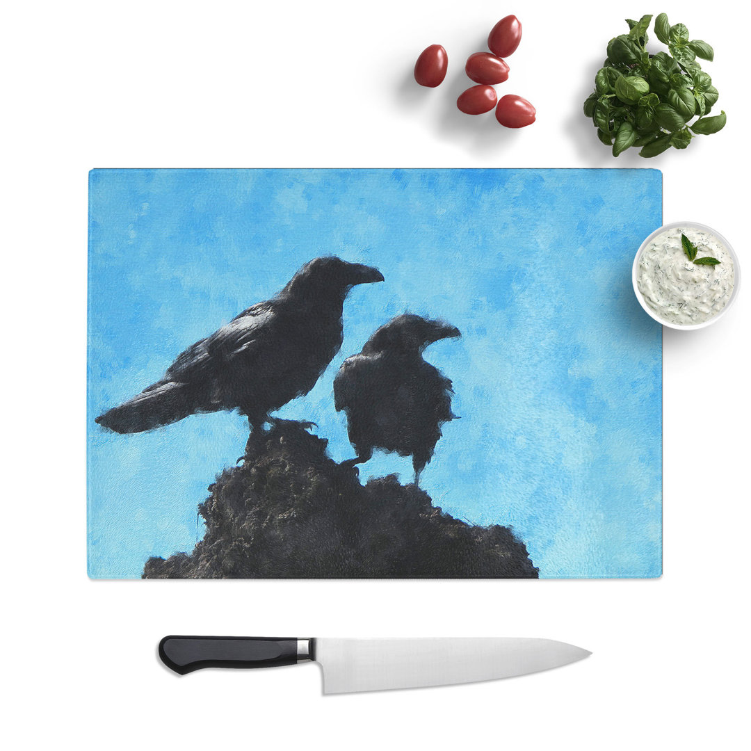Two Crows Painting Chopping Board