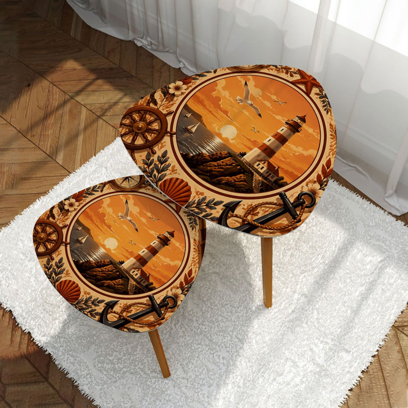 Ensemble de 2 tables basses gigognes Triangle