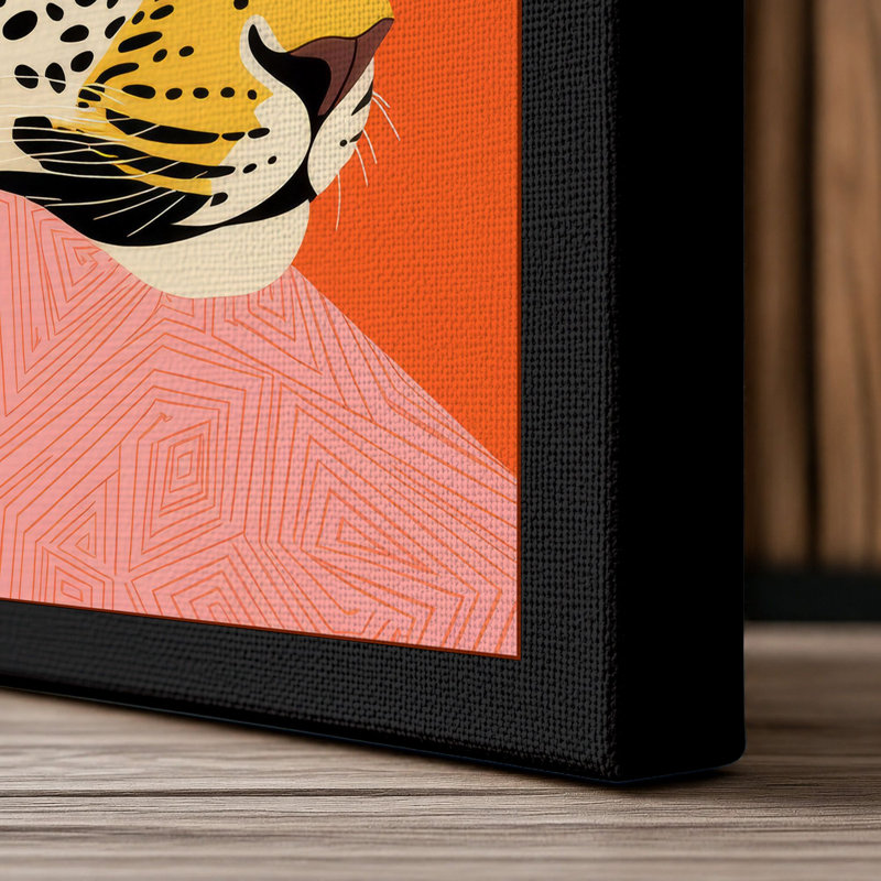 Spotted Cat Profile Modern - Print, 24x16 - 61.0 x 40.6 cm, Black Border
