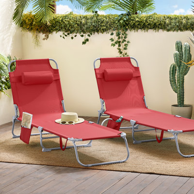 Forestview 149cm Long Reclining Chaise Lounge Set