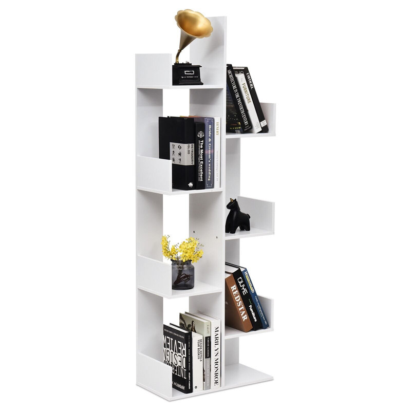 8-Tier Bookcase Multipurpose Bookshelf 8-Layer Freestanding Bookcase