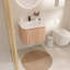 Meuble-lavabo mural avec lavabo courbé, pré-assemblé-1837622251