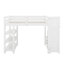 Lit mezzanine avec tablettes, escalier de rangement, petite armoire et lumière DEL-1162991092