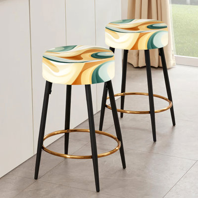 Zen Simplicity - Ensemble de 2 tabourets de bar abstraits