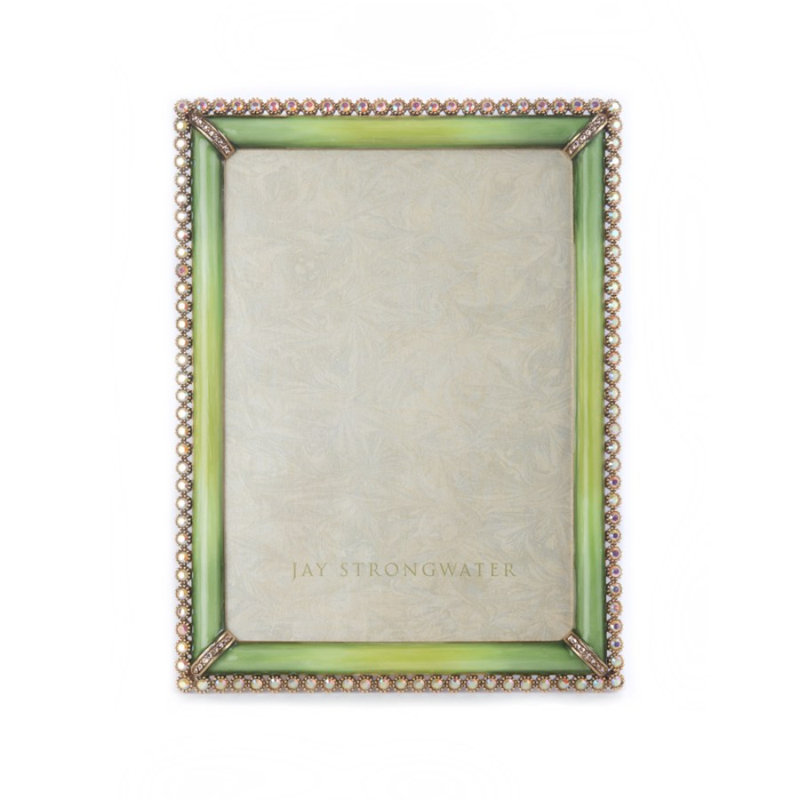 Lucas Metal Picture Frame, Green/Gold, 5" x 7"