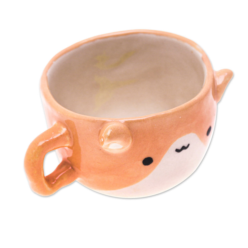Trinx Handmade Cat Demitasse Ceramic Espresso Cup