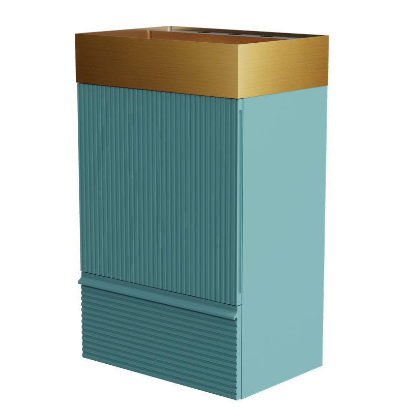 Meuble-lavabo autoportant moderne et durable avec aigue-marine