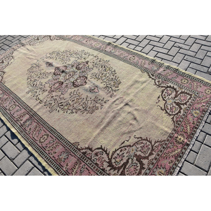 Tapis modernes, tapis rétro, tapis bohémiens verts, tapis froids, tapis turc, tapis aztèque, grands tapis de 5,6 x 9,3 pi