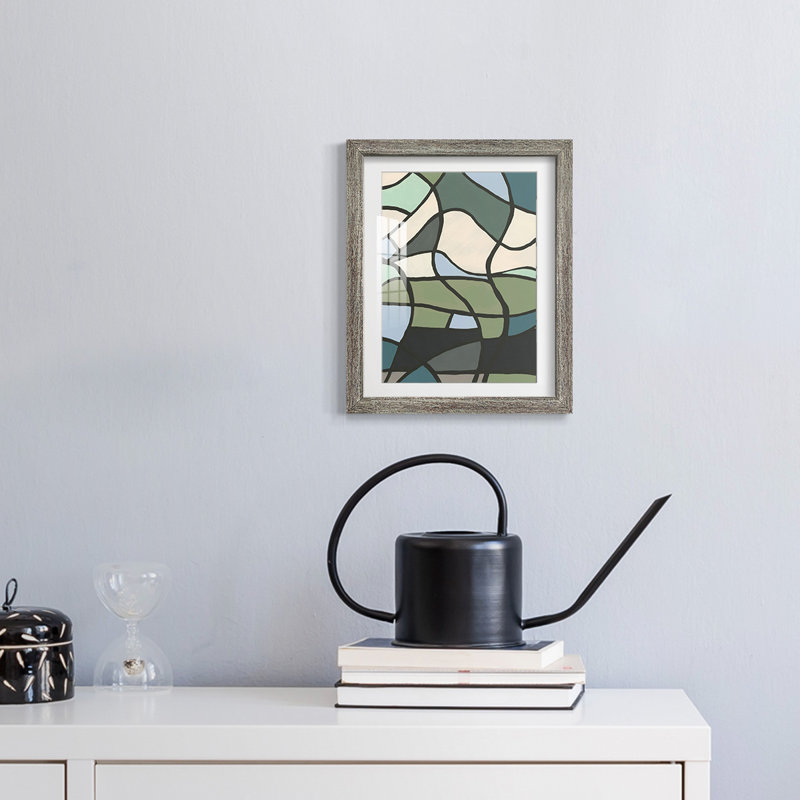 Multicolor Stained Glass II -Framed Print, Distressed, 28.5" H x 20.5" W