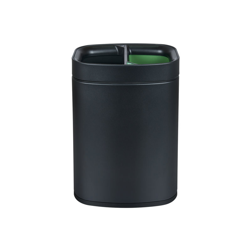 Plastic Multi-Compartment Rubbish & Recycling Bin - 6L