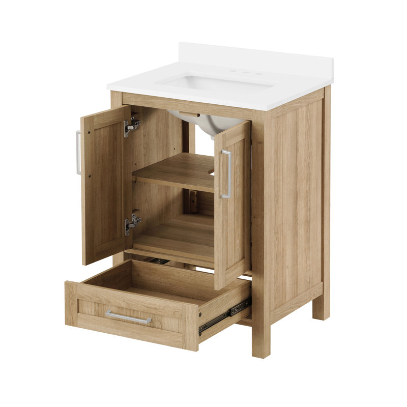 Ensemble de meuble-lavabo simple 24,02 po Shanarra, Chêne