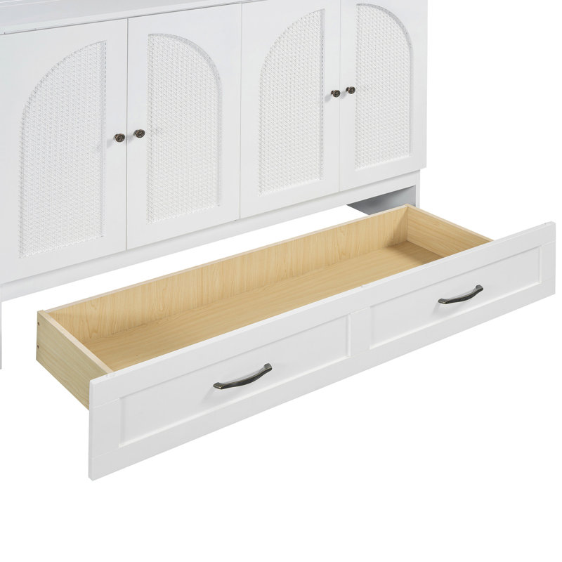 Lit blanc avec capacité de rangement abondante - Maximisez l'espace dans les maisons. Pleine grandeur pour le confort. Rangez les coussins, les vêtements et les vêtements. Conception. Chargement disponible. Facile à assembler. 75,1 po de longueur x 56,7 po