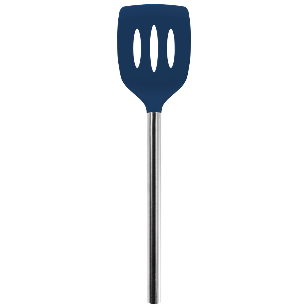 Tovolo Silicone Slotted Turner With Stainless Steel Handle, Pancake Spatula, Scratch-Resistant Kitchen Utensil For Nonstick Cookware & Cast Iron Skillets Tovolo 
