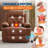 Power Recliner Chair with Power Headrest & USB Charging Ports, Genuine Leather Electric Reclining Sofa-1976264657