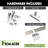 Brushed Nickel Straight Design Non-Bypass Single Track One Door Hardware Kit-36324661