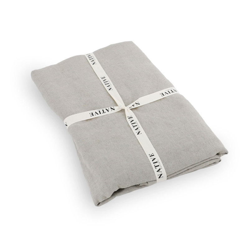 Elegant White Pure Linen Tablecloth, Cream