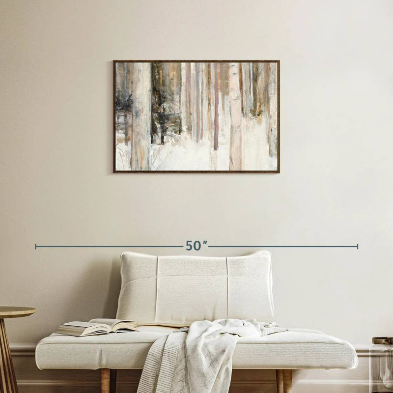 Lumière chaude d'hiver II, Cadre flottant noyer, 31 po x 21 po