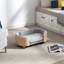 Lit surélevé de style scandinave pour petits animaux, avec structure en bois massif, dossier courbé, coussin en velours lavable, matériau respirant, mousse rebondie, - Scratch, imperméable, teint, assemblage rapide, gris-1035103617-1035103616