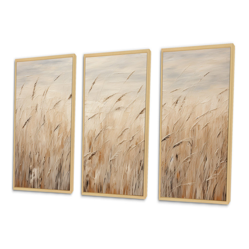 Ensemble de reproduction d'art des prairies majestueuses prairies V - prairies, Cadre naturel flottant