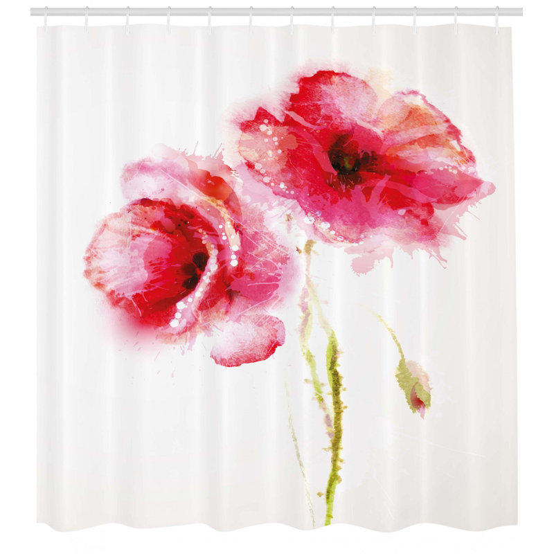Shower Curtain with Hooks Included, 70" H x 69" W