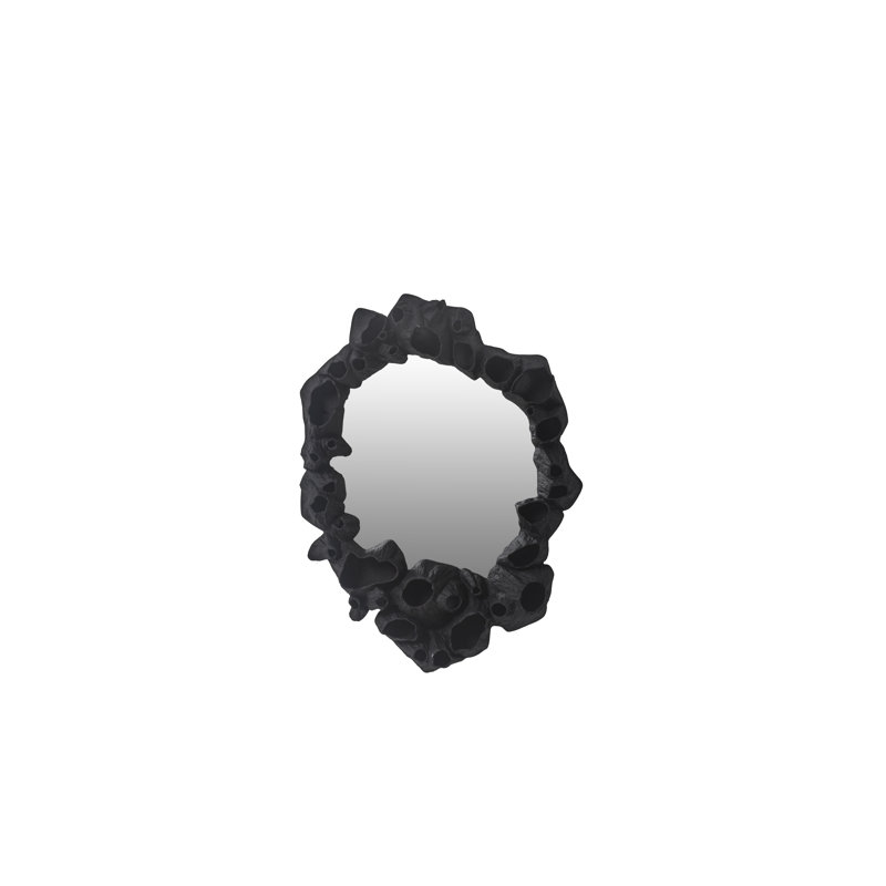 Barnacle Wall Mirror, 29.25" H x 24.5" W, Black