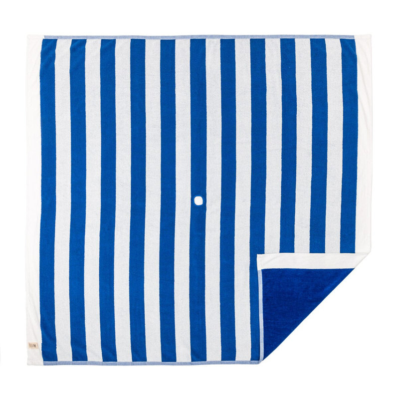 Couverture de plage, Bleu / blanc