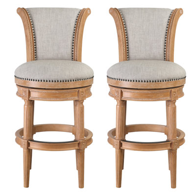 Upholstered Swivel Counter and Bar Stool