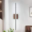 Applique murale à DEL à intensité variable 32 W, 6 000 K blanc froid, noir mat, pour salle de bain, couloir, bureau, chambre à coucher, salon, applique 32 W, métal noir, corrosion, doux