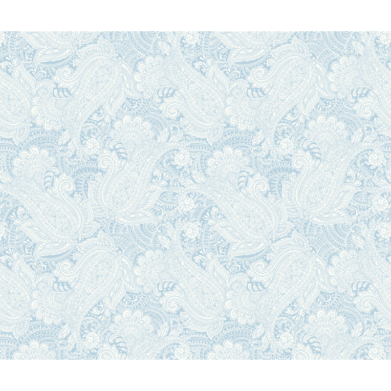 Hilla 10m x 50cm Matte Wallpaper Roll, Light Blue