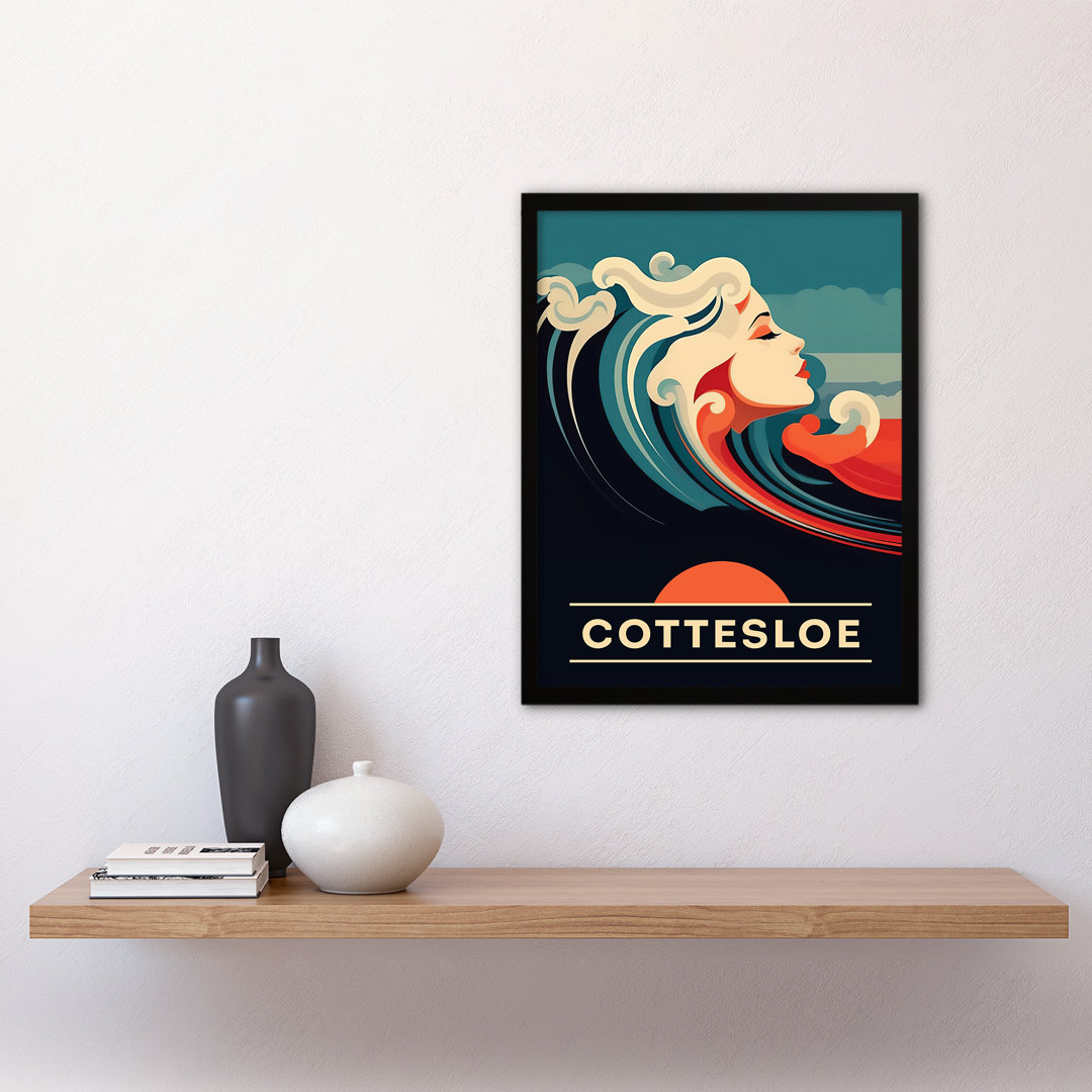 Fajardo The Seaside Calls Cottesloe Beach Australia Sunset Waves Sea Siren - Single Picture Frame Print