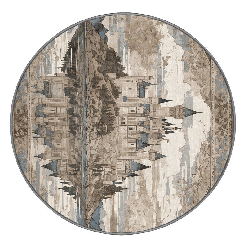 Arched Horizon Rug, Round 8'