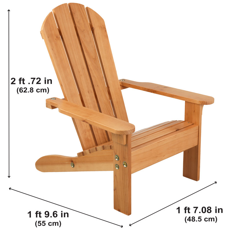 Kids Outdoor Adirondack Chair, Honey