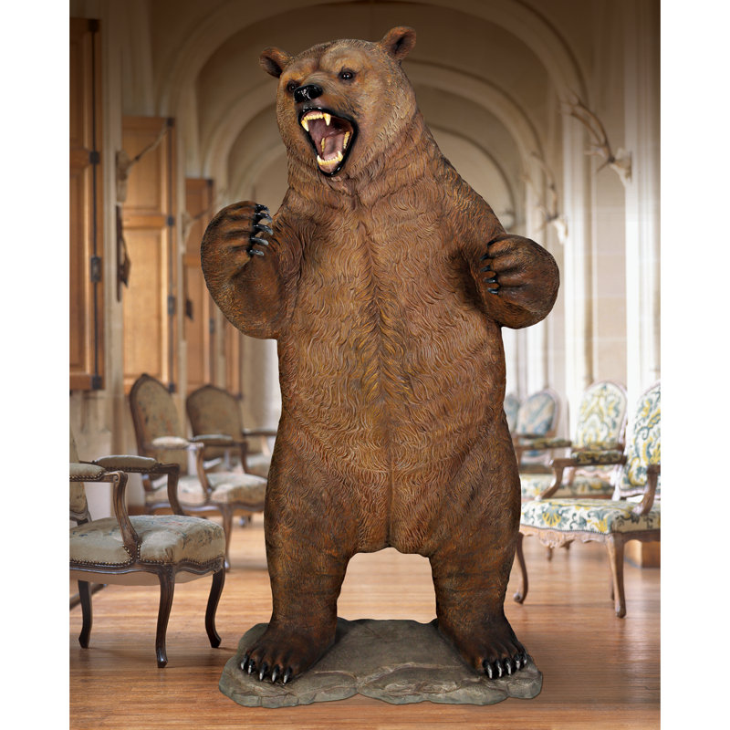 Statue grandeur nature grizzly qui grogne