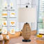 Lampe de chevet compacte en rotin 22,5 "avec USB et tactile, ampoule incluse-661218906