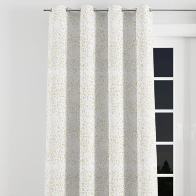Abstract Room Darkening Curtains - Modern Babajide Velvet Grommet Curtain - 1 Panel
