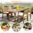 4 - Person Acacia Wood Patio Dining Set With Rectangular Table-711614506