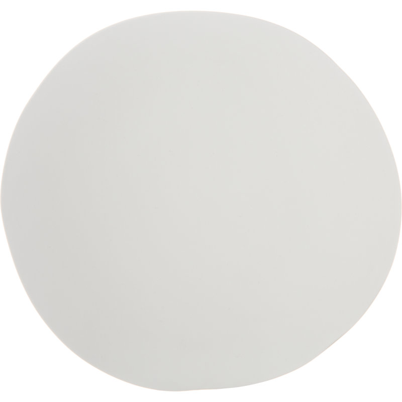 Melamine Rimless Plate 9", Cement, 12 Pack, Gray