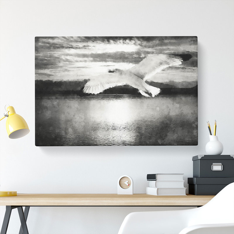 Seagull in Flight Vol.2 - Wrapped Canvas, 50cm H x 76cm W x 3cm D